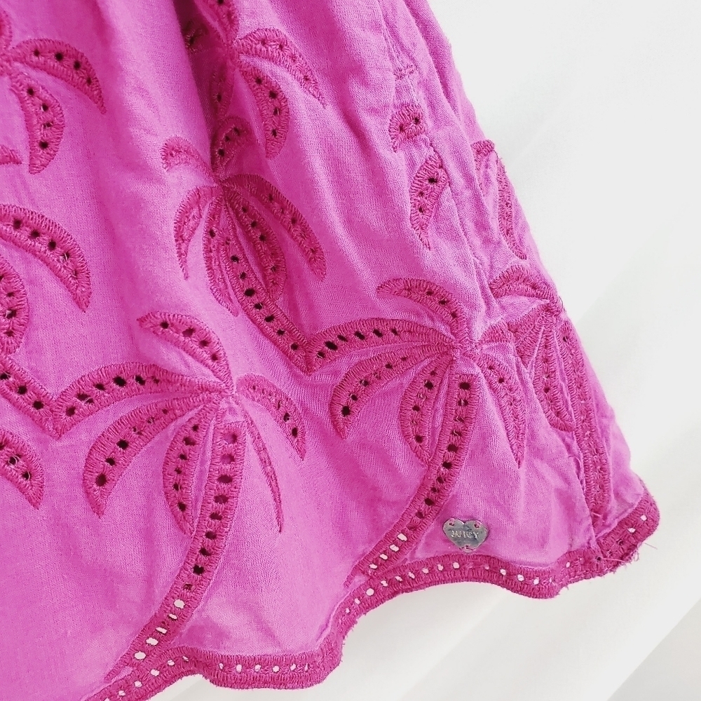 JUICY COUTURE Girls Purple Eyelet FLOWY LOGO LINED SKIRT size 14 (A-6) - Picture 7 of 13